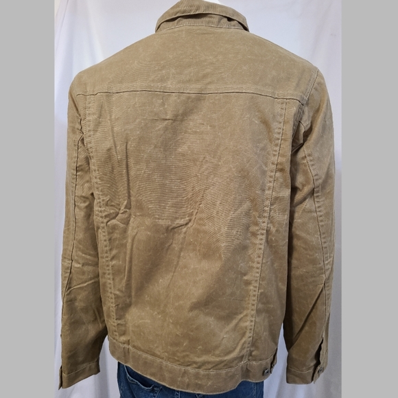 Flint & Tinder Flannel-lined Waxed Trucker Jacket - Picture 5 of 15